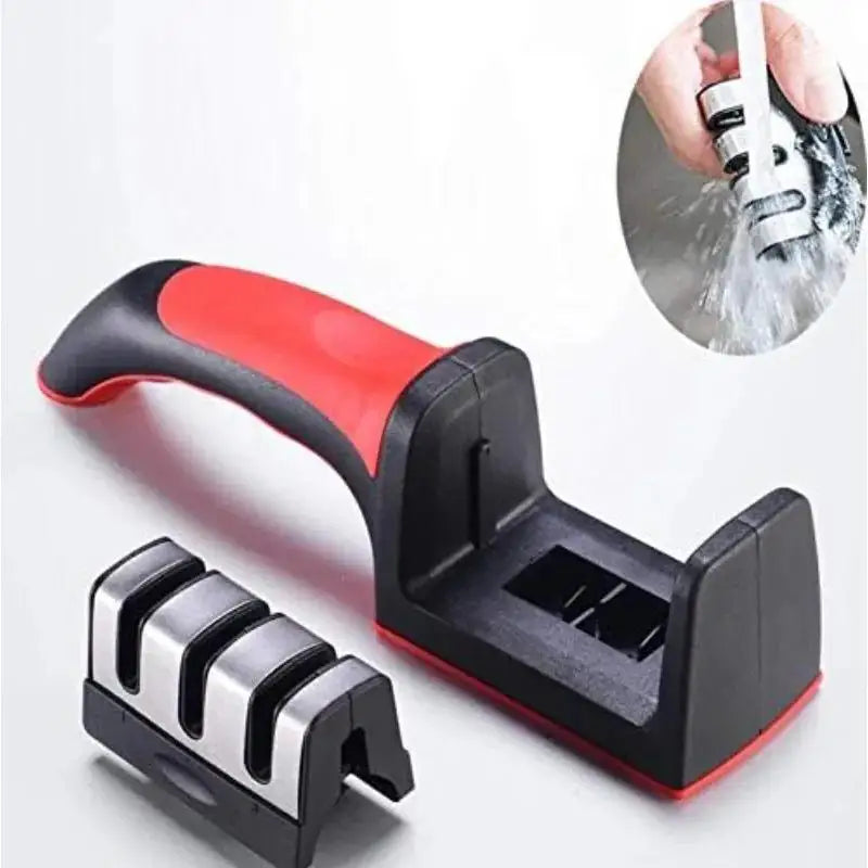 3-Segment Knife Sharpener Knife Sharpeners for Kitchen Knives Stainless Steel Three-Purpose Sharpening Stone for Kitchen Tools
