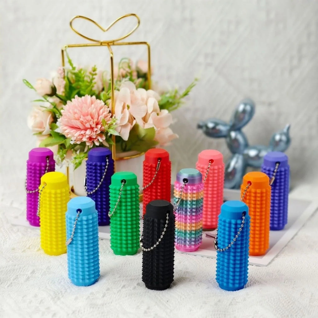 Little Ouchies Anti-Anxiety Fidget Mini Grippie Spike Keychain Pendant Stress Relief Durable Novelty Gift for Anxiety Relief