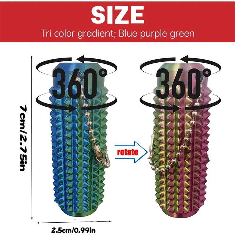 Little Ouchies Anti-Anxiety Fidget Mini Grippie Spike Keychain Pendant Stress Relief Durable Novelty Gift for Anxiety Relief
