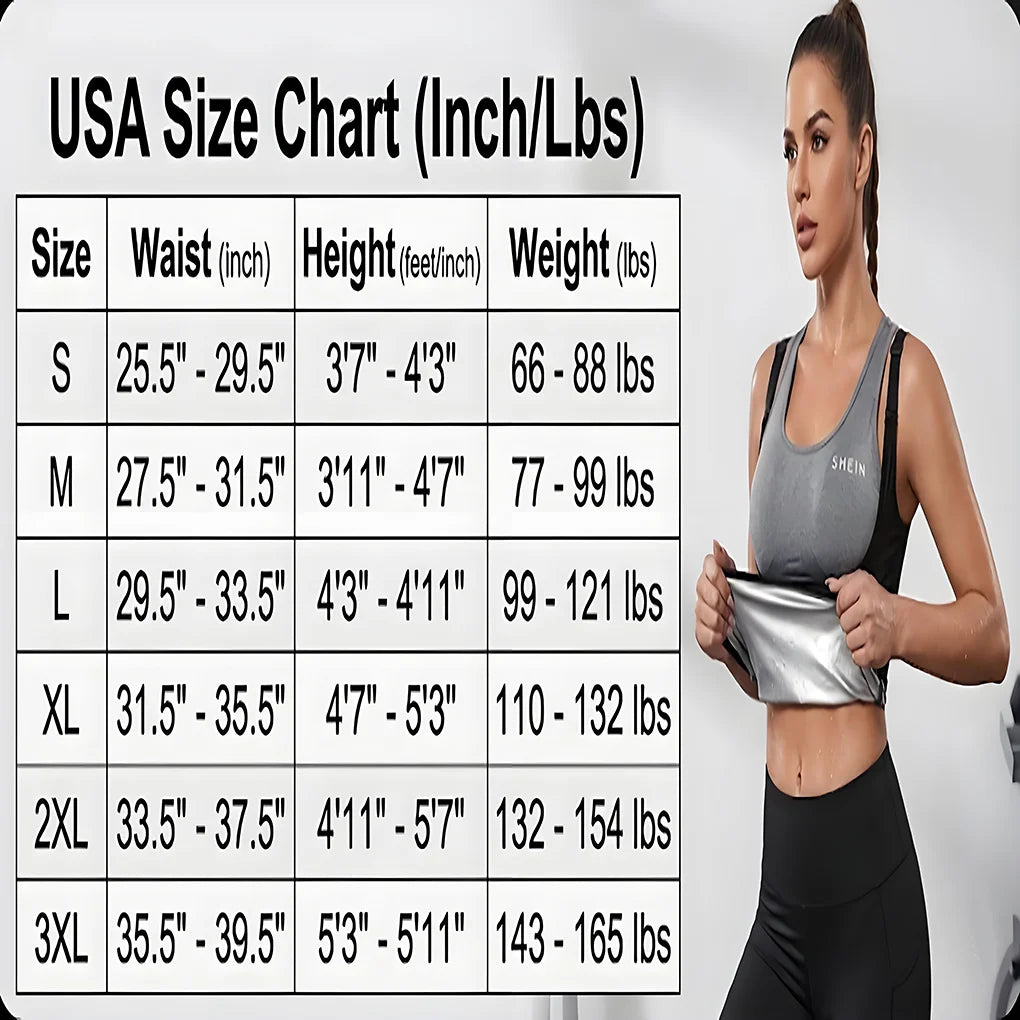Sauna Suit Shirt for Women Weight Loss Sweat Waist Trainer Vest Workout Compression Tank Top Body Shaper