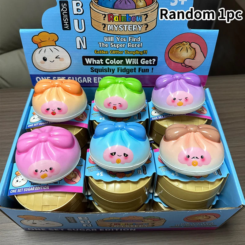 Simulated Squeeze Butter Stress-relieving-toys Squishy Fake Baozi Fun Pinch Uncompressed Fidget Toys Popular Children Favor Gift