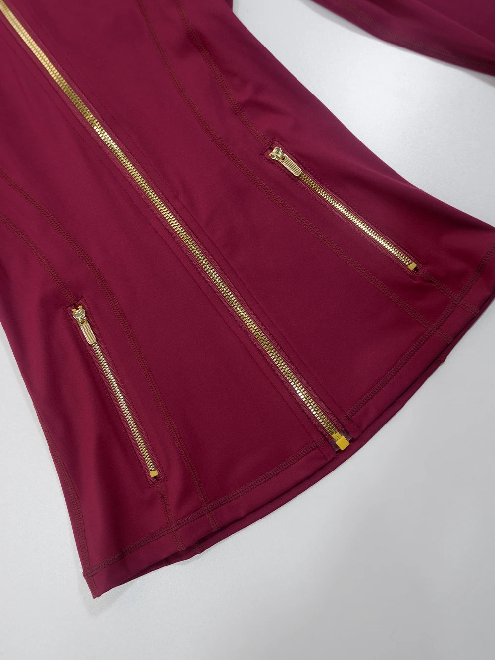 Gold zipper jacket and yoga pants set, sportswear, quick-dry and breathable, slimming and lightweight, tight-fitting