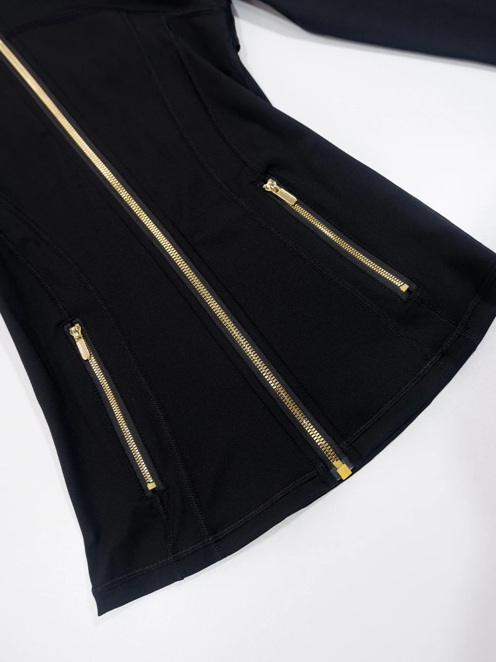 Gold zipper jacket and yoga pants set, sportswear, quick-dry and breathable, slimming and lightweight, tight-fitting